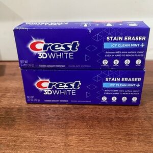 Crest 3D White Stain Eraser Icy Clean Mint Toothpaste 2.7 oz